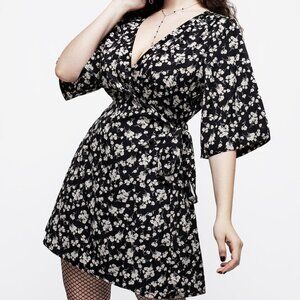 Disturbia Black and White Floral Mini Dress